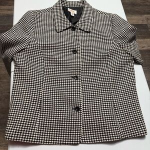 Talbots Houndstooth Blazer size 18